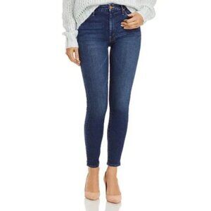 Mother High Waisted Looker Crop skinny jeans in dark blue (Hot Rod) size 28